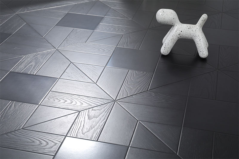 Diamond-shaped Mosaic Laminate Flooring